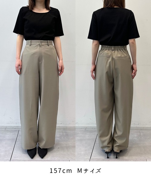 RANAN（ラナン）の「【4サイズ展開】きれいめ素材カーブスラックス（その他パンツ・レディース・ブラック/アイボリー/グレー/ベージュ・LL/L/M/S）」の12枚目の写真