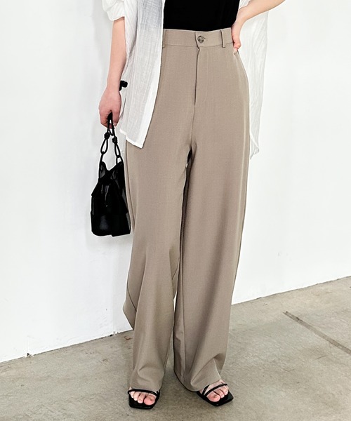 RANAN（ラナン）の「【4サイズ展開】きれいめ素材カーブスラックス（その他パンツ・レディース・ブラック/アイボリー/グレー/ベージュ・LL/L/M/S）」の17枚目の写真