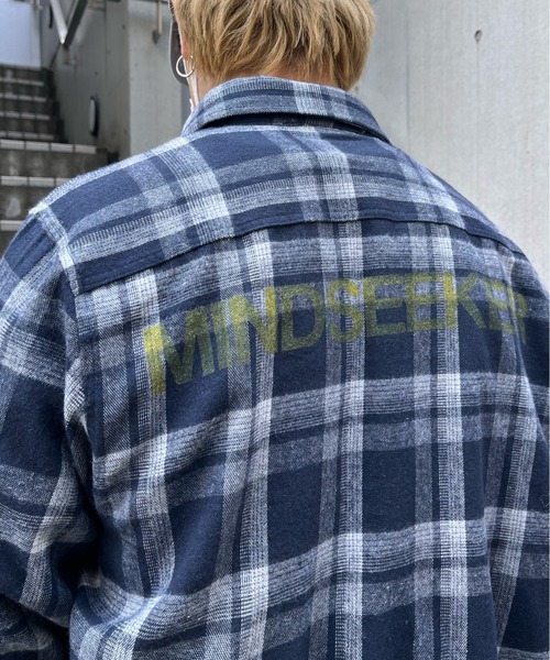 mindseeker（マインドシーカー）の「Back Logo Check Shirt（シャツ/ブラウス・メンズ・ネイビー/レッド/グリーン・FREE）」の2枚目の写真