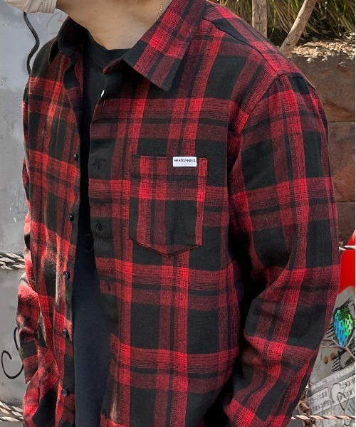 mindseeker（マインドシーカー）の「Back Logo Check Shirt（シャツ/ブラウス・メンズ・ネイビー/レッド/グリーン・FREE）」の7枚目の写真