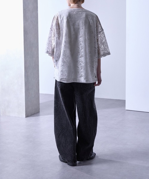 Loose/ルース（ルース）の「シアーペイズリープルオーバーTシャツ（Tシャツ/カットソー・メンズ・ブラック/グレイッシュブルー/ホワイト・XS/S/M/L）」の12枚目の写真