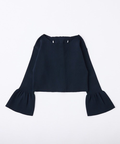 one after another NICE CLAUP(ワンアフターアナザーナイスクラップ)の「バックリボンニットトップス(ニット/セーター・レディース・ネイビー/レッド/ピンク/オフホワイト・FREE)」の5枚目の写真