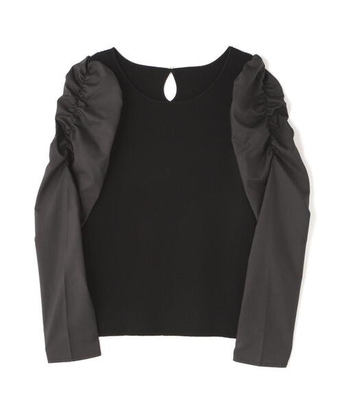 PROPORTION BODY DRESSING(プロポーションボディドレッシング)の「ボリュームスリーブニット / 1215170208(ニット/セーター・レディース・ホワイト/ブラック・FREE)」の4枚目の写真