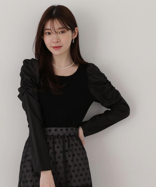 PROPORTION BODY DRESSING(プロポーションボディドレッシング)の「ボリュームスリーブニット / 1215170208(ニット/セーター・レディース・ホワイト/ブラック・FREE)」の5枚目の写真