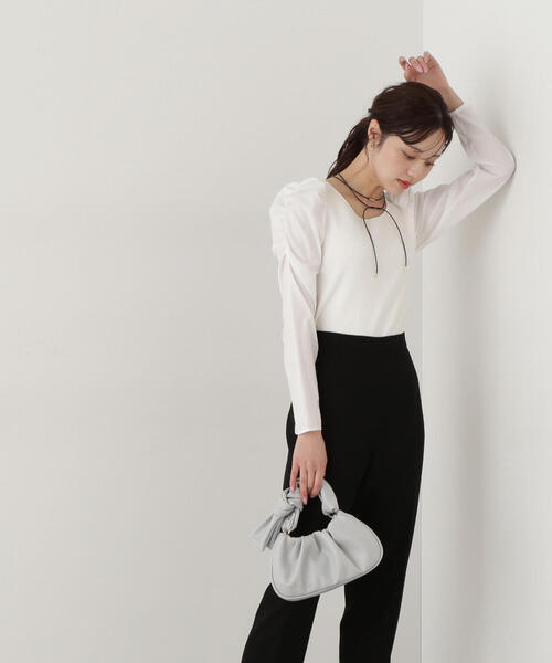 PROPORTION BODY DRESSING(プロポーションボディドレッシング)の「ボリュームスリーブニット / 1215170208(ニット/セーター・レディース・ホワイト/ブラック・FREE)」の14枚目の写真