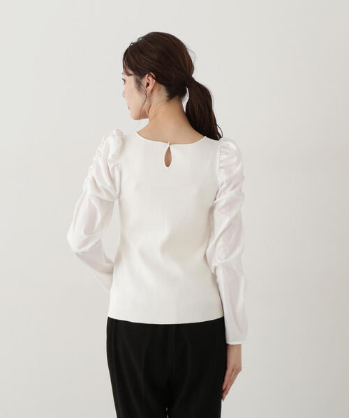 PROPORTION BODY DRESSING(プロポーションボディドレッシング)の「ボリュームスリーブニット / 1215170208(ニット/セーター・レディース・ホワイト/ブラック・FREE)」の20枚目の写真