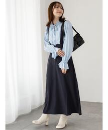 フロントジップジャンパースカート
