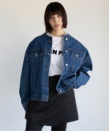 インディゴブルー」に該当するレディースのノーカラージャケット