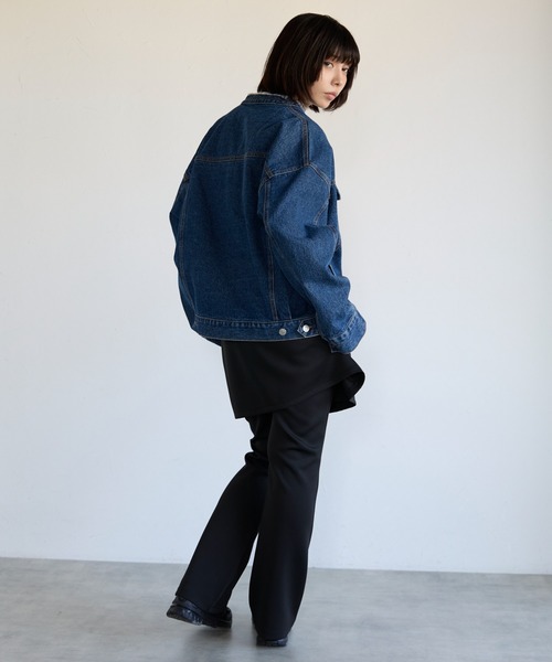 セール】Collarless Denim Jacket ノーカラーデニムジャケット