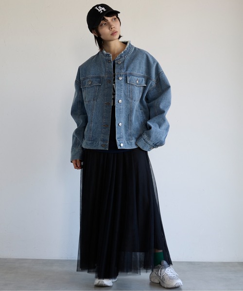 Collarless Denim Jacket ノーカラーデニムジャケット（ノー