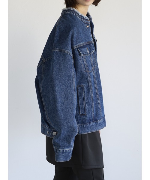 セール】Collarless Denim Jacket ノーカラーデニムジャケット