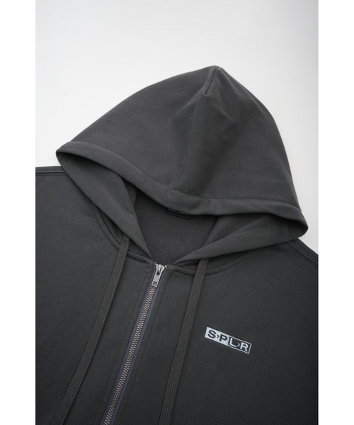 SPLR(エス・ピー・エル・アール)の「フーディー|Pigment Wash Zip Hoodie|SPLR(パーカー・メンズ・ブラック/グレー・S/M/L/XL)」の13枚目の写真