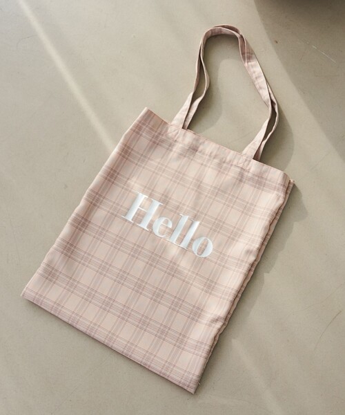 coen(コーエン)の「HELLO TOTE/ハローロゴトートバッグ(ショルダーバッグ・レディース・シルバー/ライトブルー/ベージュ/オレンジ/イエロー・FREE)」の2枚目の写真
