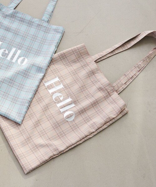 coen(コーエン)の「HELLO TOTE/ハローロゴトートバッグ(ショルダーバッグ・レディース・シルバー/ライトブルー/ベージュ/オレンジ/イエロー・FREE)」の9枚目の写真