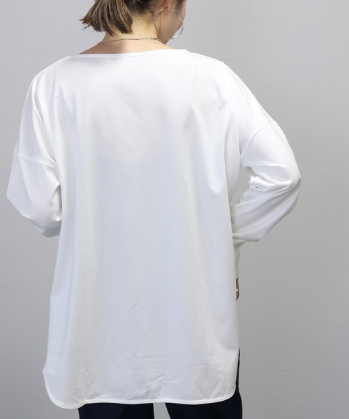 Aletta vita(アレッタビータ)の「シルケットコットン袖ボタンカットソー(Tシャツ/カットソー・レディース・オフホワイト/ブラック/レッド系その他・FREE)」の13枚目の写真
