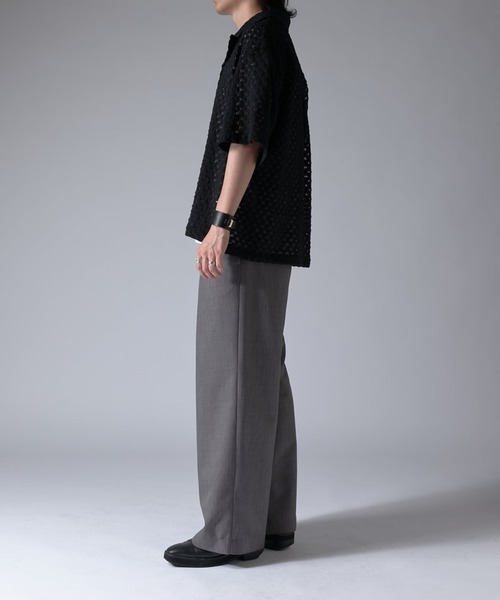 Lui's（ルイス）の「ウエイブレースボリュームs/sシャツ（シャツ/ブラウス・メンズ・オレンジ/ホワイト/ブラック・S/M）」の13枚目の写真