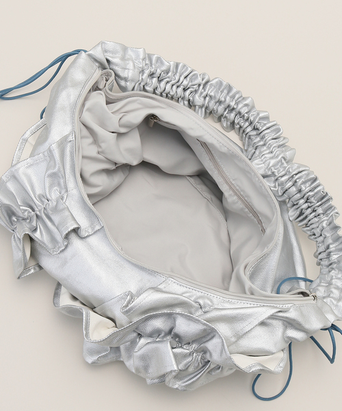 JOINT WORKS(ジョイントワークス)の「Casselini/キャセリーニ ボリュームフリルビッグショルダー(ショルダーバッグ・レディース・ブラック/カーキ/シルバー・FREE)」の5枚目の写真