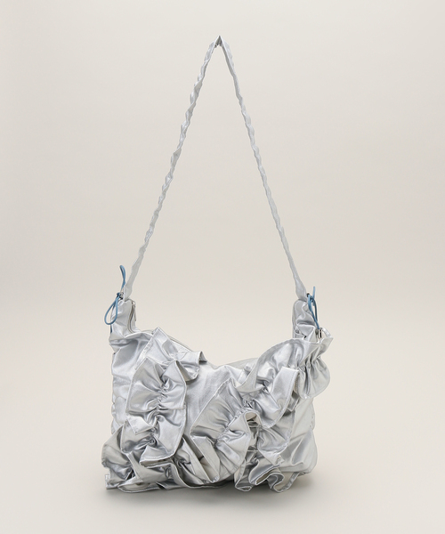 JOINT WORKS(ジョイントワークス)の「Casselini/キャセリーニ ボリュームフリルビッグショルダー(ショルダーバッグ・レディース・ブラック/カーキ/シルバー・FREE)」の10枚目の写真