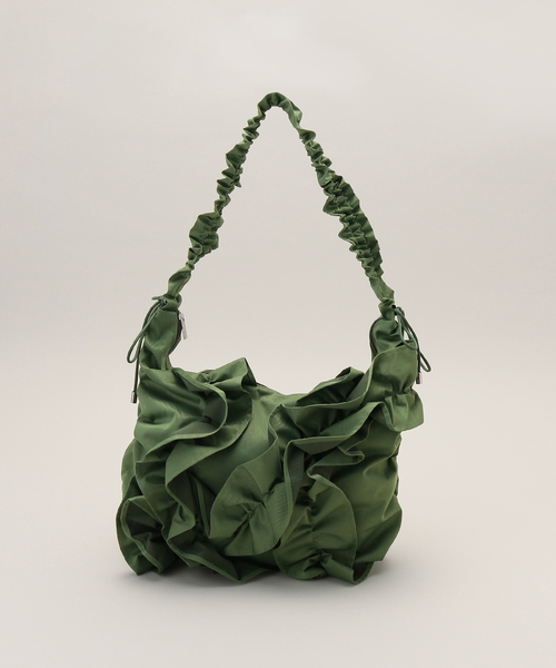 JOINT WORKS(ジョイントワークス)の「Casselini/キャセリーニ ボリュームフリルビッグショルダー(ショルダーバッグ・レディース・ブラック/カーキ/シルバー・FREE)」の18枚目の写真