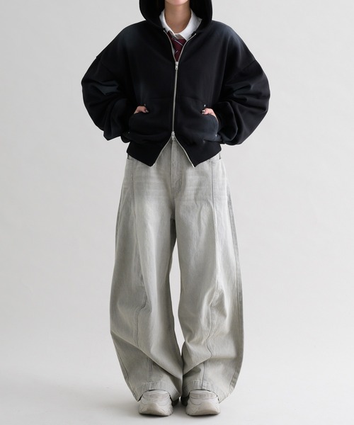 EPNK（イーピーエヌケー）の「【EPNK】Switch slab wide denim pants / スイッチスラブワイドデニムパンツ（デニムパンツ・メンズ・ブラック/グレー/ブルー/ブラック系その他・SMALL/LARGE/MEDIUM）」の18枚目の写真