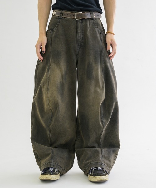 EPNK】Switch slab wide denim pants / スイッチスラブワイド