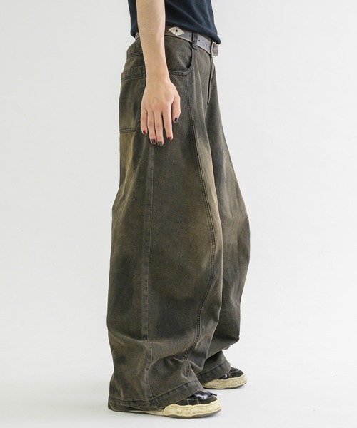 EPNK】Switch slab wide denim pants / スイッチスラブワイド