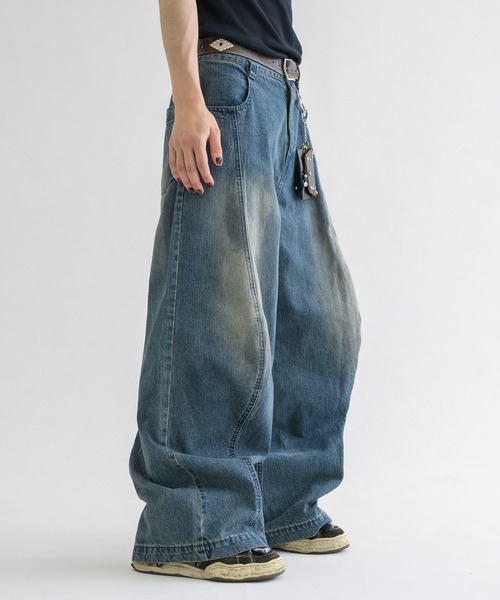 EPNK】Switch slab wide denim pants / スイッチスラブワイド