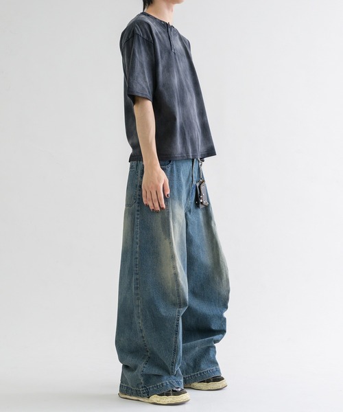 【タグ付き新品】 Switch slab wide denim pants EPNK】Switch slab wide denim pants / スイッチスラブワイド