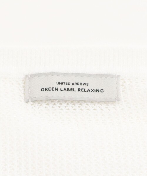 green label relaxing(グリーンレーベルリラクシング)の「メッシュ クルーネック ニット プルオーバー -ウォッシャブル-(ニット/セーター・レディース・イエロー/オフホワイト/ブラック・FREE)」の20枚目の写真