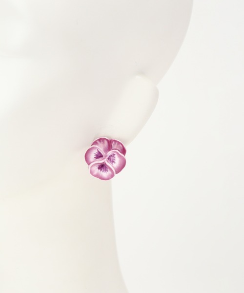 Nach(ナッシュ) roses hibiscus ピアス Pink hibiscus earrings | Nach Bijoux – NACH BIJOUX