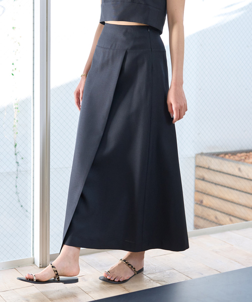 vaqutaux voyage カシミヤ2wayスカート ヴォヤージュ ヴァクト 予約商品】たっぷりふわふわドットチュールロングスカート – ONE