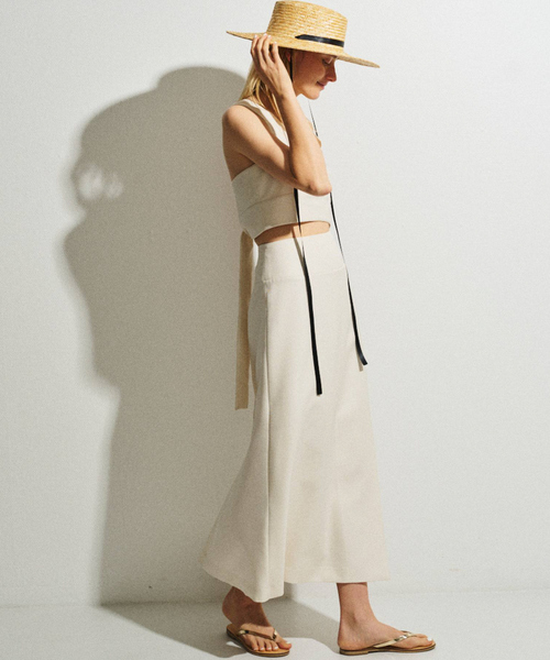 Rouge vif（ルージュヴィフ）の「【セットアップ対応】巻風ロングスカート（スカート・レディース・ブラック/アイボリー・38/36）」の14枚目の写真