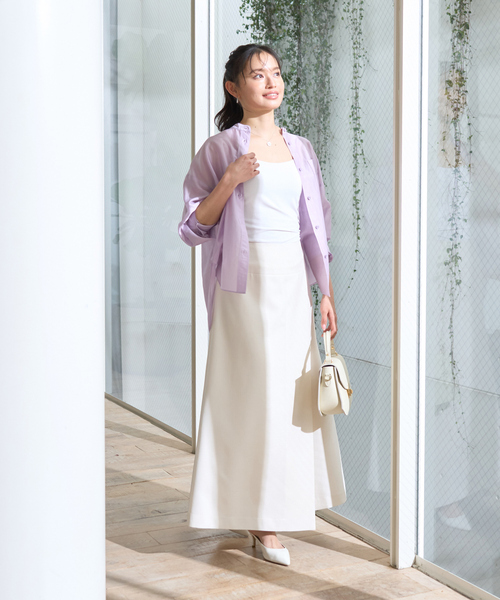 Rouge vif（ルージュヴィフ）の「【セットアップ対応】巻風ロングスカート（スカート・レディース・ブラック/アイボリー・38/36）」の3枚目の写真