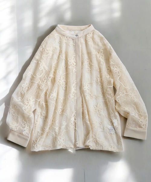 OWNth（オンス）の「モールレースシャツトップス（シャツ/ブラウス・レディース・アイボリー/ブラウン/ブラック・ONESIZE）」の19枚目の写真