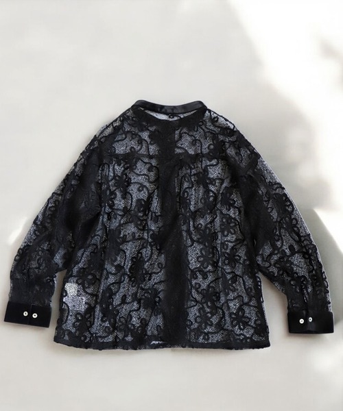 OWNth（オンス）の「モールレースシャツトップス（シャツ/ブラウス・レディース・アイボリー/ブラウン/ブラック・ONESIZE）」の8枚目の写真