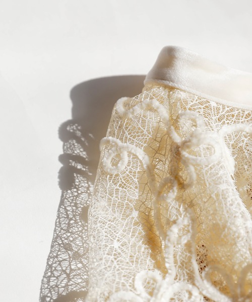 OWNth（オンス）の「モールレースシャツトップス（シャツ/ブラウス・レディース・アイボリー/ブラウン/ブラック・ONESIZE）」の10枚目の写真