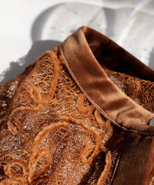 OWNth（オンス）の「モールレースシャツトップス（シャツ/ブラウス・レディース・アイボリー/ブラウン/ブラック・ONESIZE）」の12枚目の写真