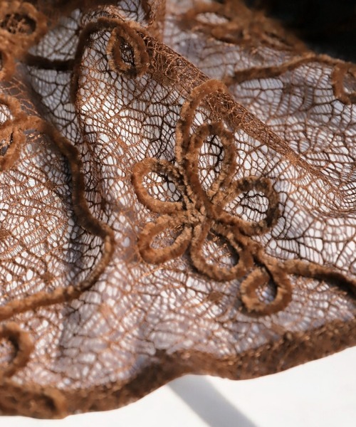 OWNth（オンス）の「モールレースシャツトップス（シャツ/ブラウス・レディース・アイボリー/ブラウン/ブラック・ONESIZE）」の7枚目の写真