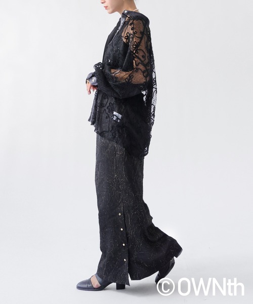 OWNth（オンス）の「モールレースシャツトップス（シャツ/ブラウス・レディース・アイボリー/ブラウン/ブラック・ONESIZE）」の21枚目の写真