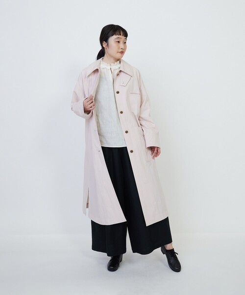 LOISIR(ロワズィール)の「グランジリネン裁ち切りフリルカラーブラウス(シャツ/ブラウス・レディース・オフホワイト/ライム・FREE)」の3枚目の写真