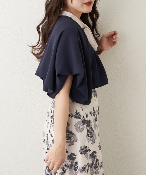 Another Branch olive des olive(アナザーブランチオリーブデオリーブ)の「【女性らしさたっぷり!】【WEB限定】配色ケープボウタイブラウス(シャツ/ブラウス・レディース・ネイビー/オフホワイト/アイボリー・FREE)」の22枚目の写真