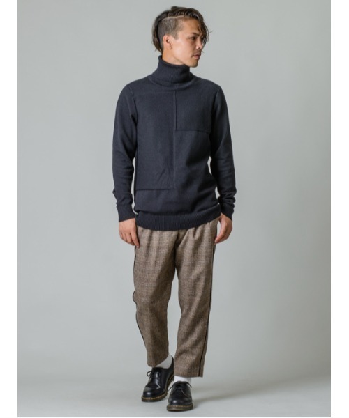 REGIEVO（レジエボ）の「グレンチェック2タックスラックス（スラックス・メンズ・チャコールグレー/ライトグレー/ベージュ・SMALL/MEDIUM/LARGE/X-LARGE）」の5枚目の写真