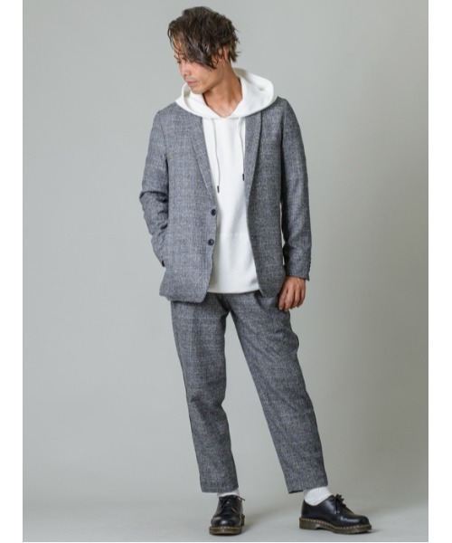 REGIEVO（レジエボ）の「グレンチェック2タックスラックス（スラックス・メンズ・チャコールグレー/ライトグレー/ベージュ・SMALL/MEDIUM/LARGE/X-LARGE）」の8枚目の写真