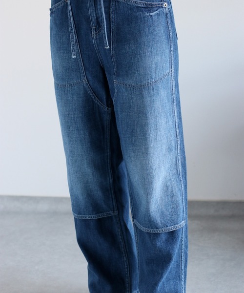 cepo（セポ）の「ダブルニーデニムワークパンツ（デニムパンツ・レディース・ブルー系3/ブルー系2・S/M/L）」の15枚目の写真
