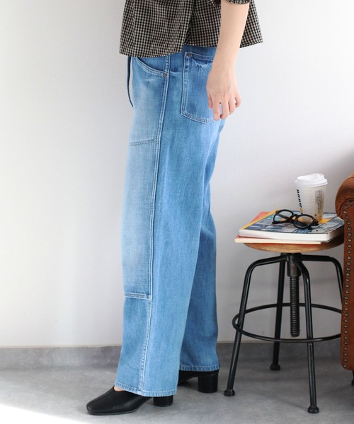 cepo（セポ）の「ダブルニーデニムワークパンツ（デニムパンツ・レディース・ブルー系3/ブルー系2・S/M/L）」の16枚目の写真