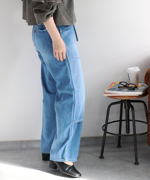 cepo（セポ）の「ダブルニーデニムワークパンツ（デニムパンツ・レディース・ブルー系3/ブルー系2・S/M/L）」の18枚目の写真