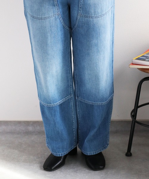cepo（セポ）の「ダブルニーデニムワークパンツ（デニムパンツ・レディース・ブルー系3/ブルー系2・S/M/L）」の21枚目の写真