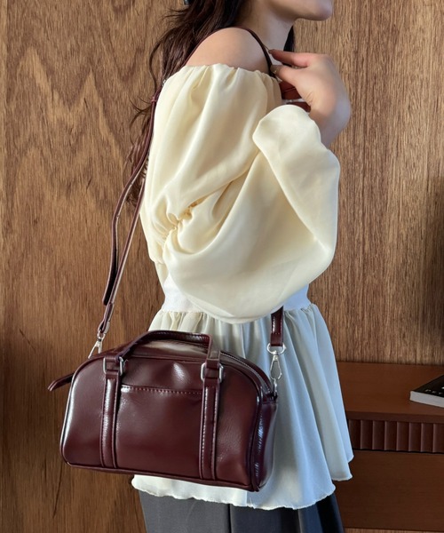 efill(エフィル)の「クロス ボーダー ミニ ボストン バック / ストラップ付(ショルダーバッグ・レディース・レッド・FREE)」の14枚目の写真