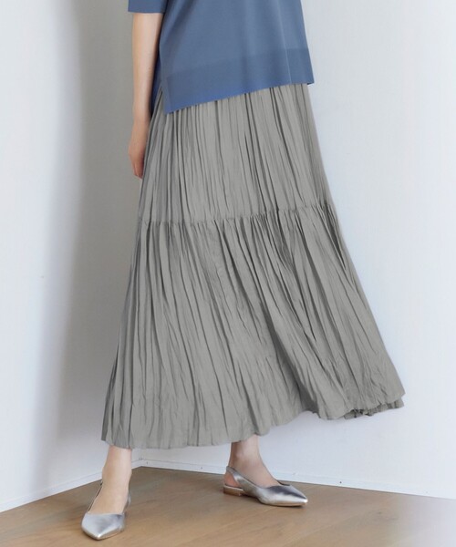 【自由区】ハンドワッシャープリーツ スカート ハンドワッシャープリーツ スカート（スカート）｜自由区（ジユウク