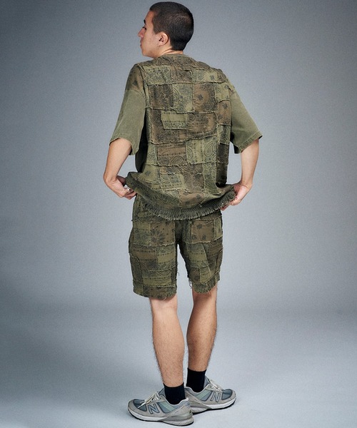 Universal Style Wear(ユニバーサルスタイルウェア)の「Universal Style Wear HAV-A-HANK ハバハンク パッチワーク パンツ(その他パンツ・メンズ・スミクロ/カーキ/オフホワイト/グレー・MEDIUM/LARGE/X-LARGE)」の8枚目の写真